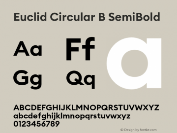 Example font Euclid Circular #2