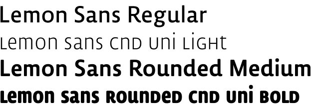 Example font Lemon Sans Rounded Condensed #2