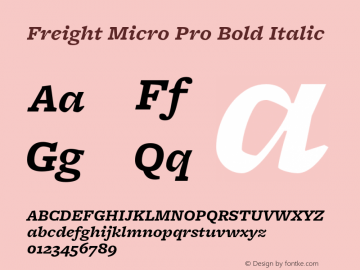Example font FreightMicro Pro #2