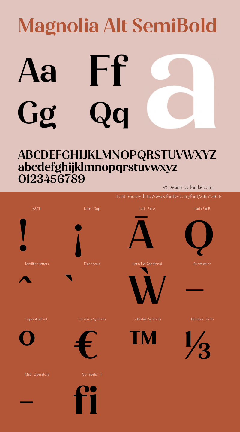 Example font Magnolia #2