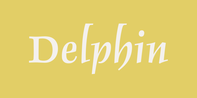 Example font Delphin #2
