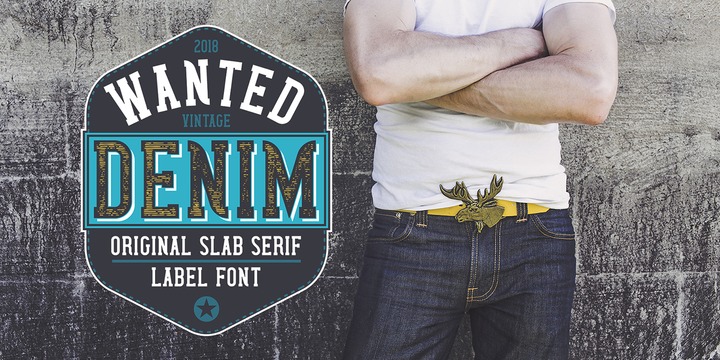 Example font Wanted Denim #4