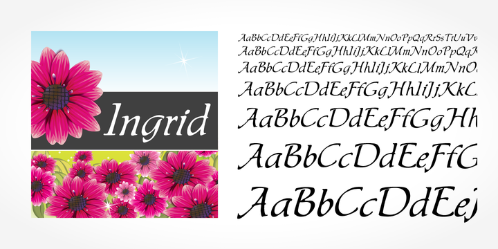 Example font Ingrid #2