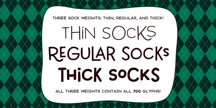 Example font Argyle Socks #2