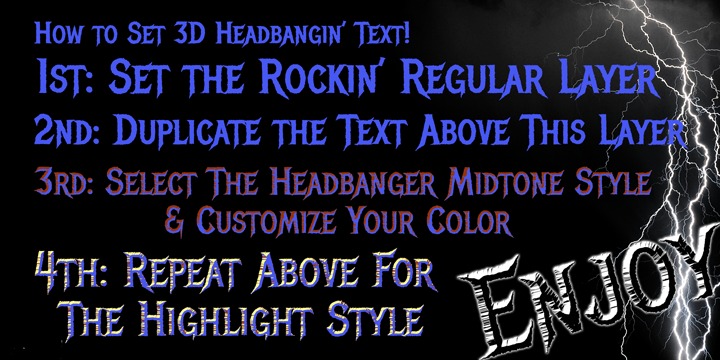 Example font Headbanger #3