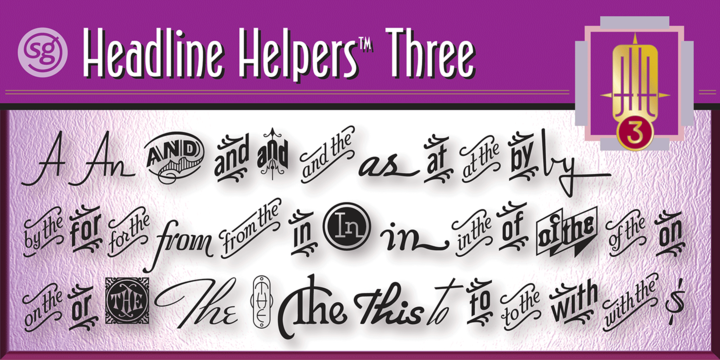 Example font Headline Helpers SG #3