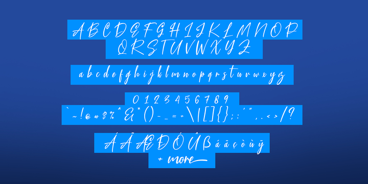 Example font Blue Pen #2