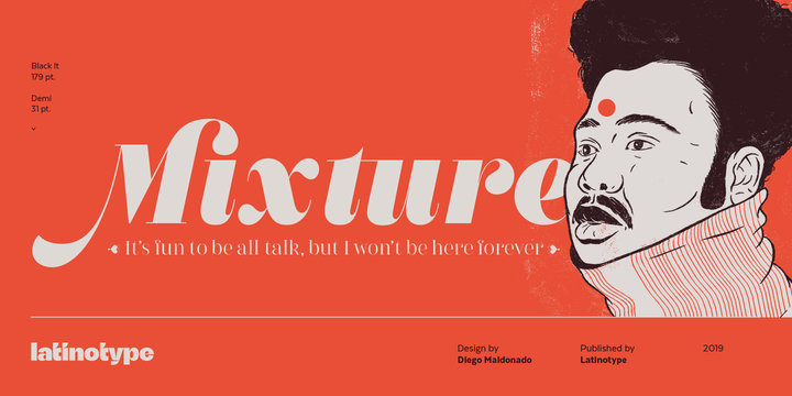 Example font Couturier Poster #3