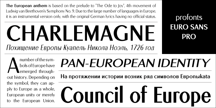 Example font EuroSans Pro #2