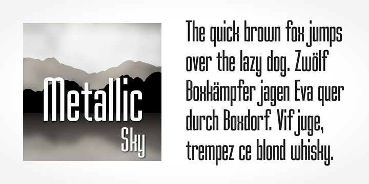 Example font Metallic Sky #2