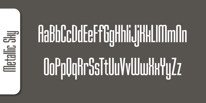 Example font Metallic Sky #4