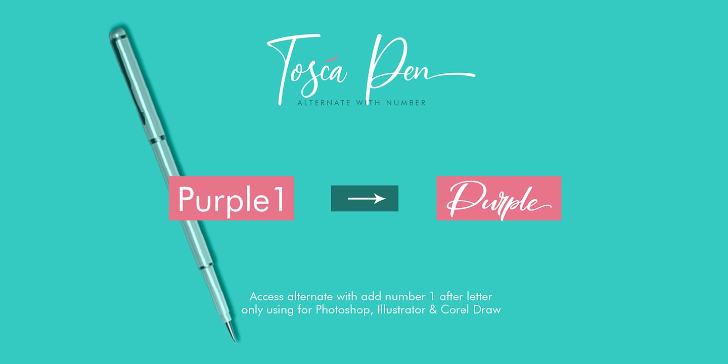 Example font Tosca Pen #2