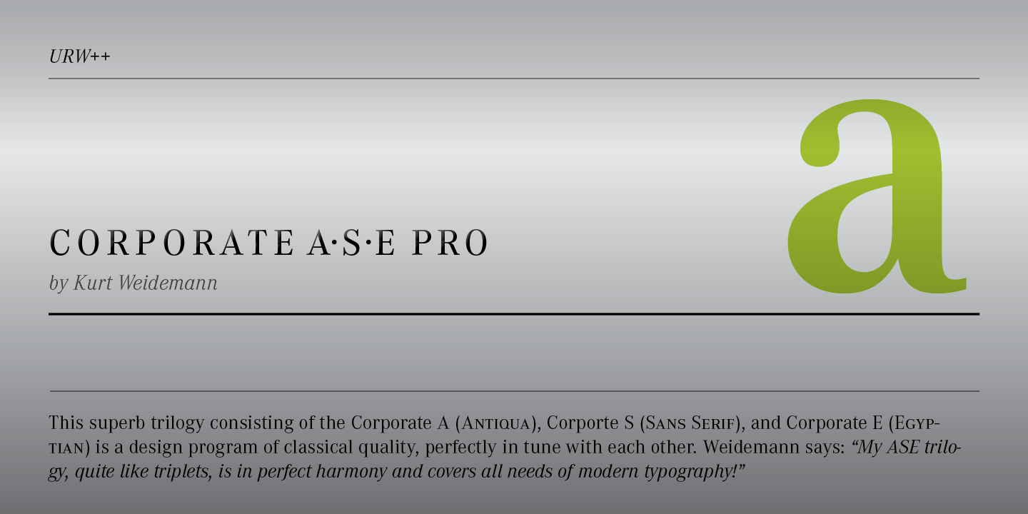 Example font Corporate A Pro #2