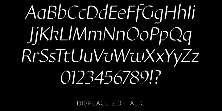 Example font Displace 2.0 #2