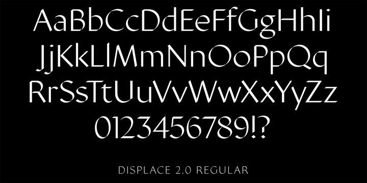 Example font Displace 2.0 #3