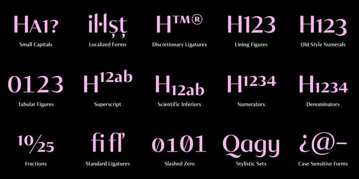 Example font Tabac Glam #3