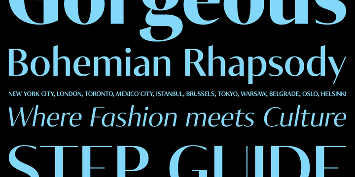 Example font Tabac Glam #5