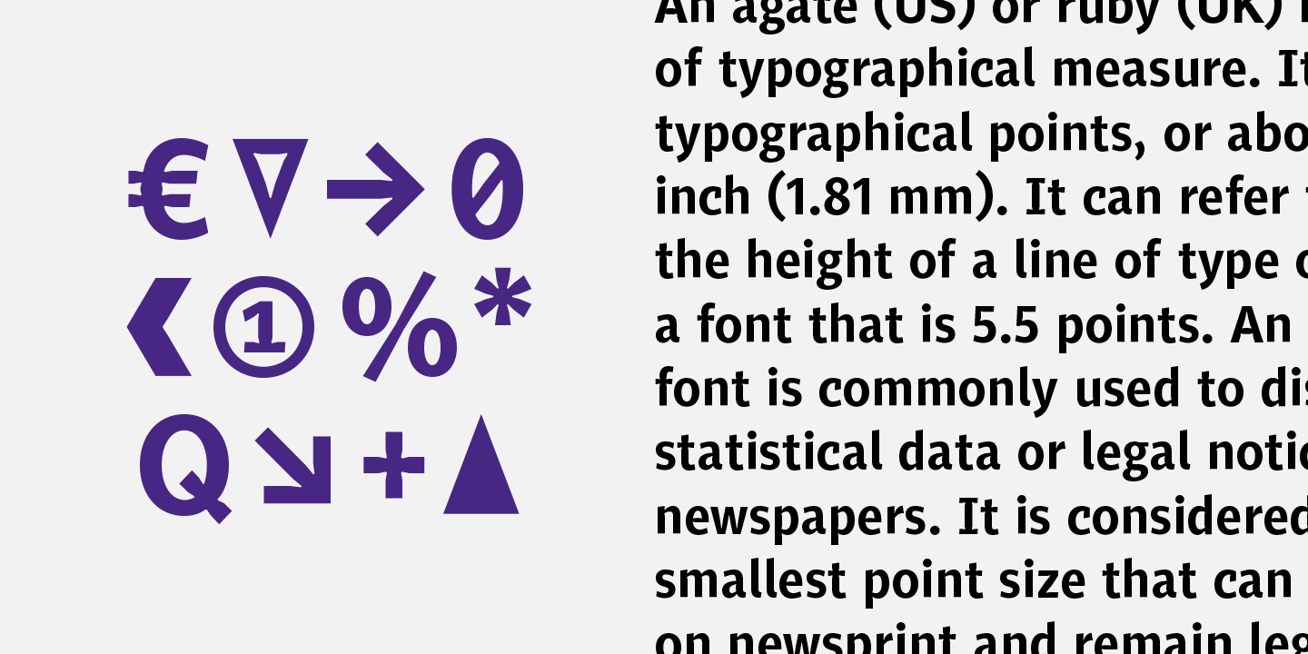 Example font Tabac Micro #2