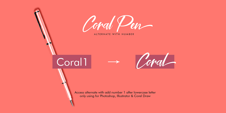 Example font Coral Pen #3