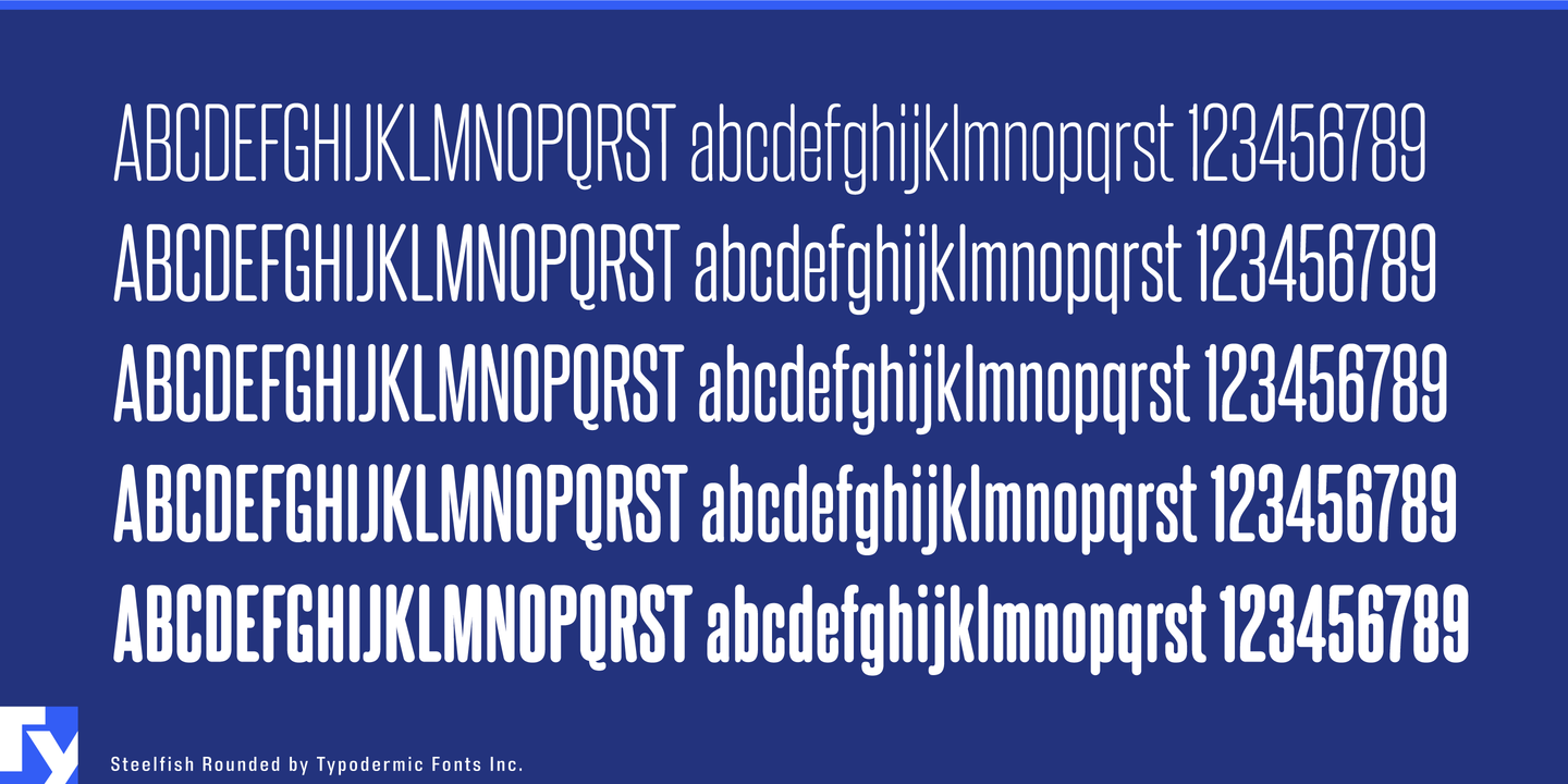 Example font Steelfish Rounded #2