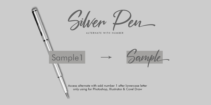 Example font Silver Pen #3