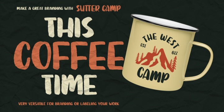 Example font Sutter Camp #8