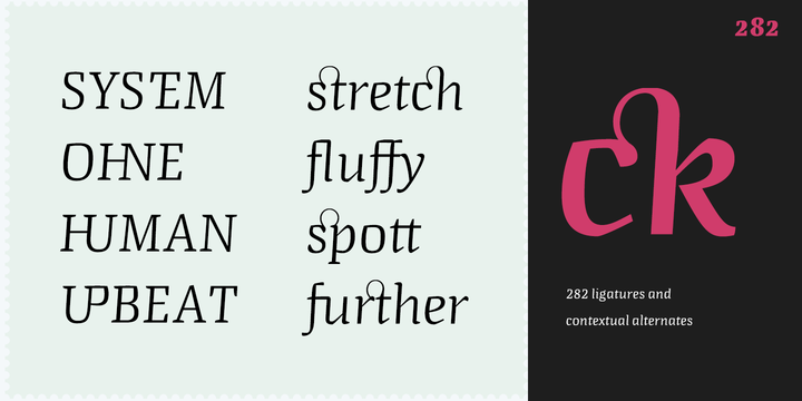 Example font Quador Display #5