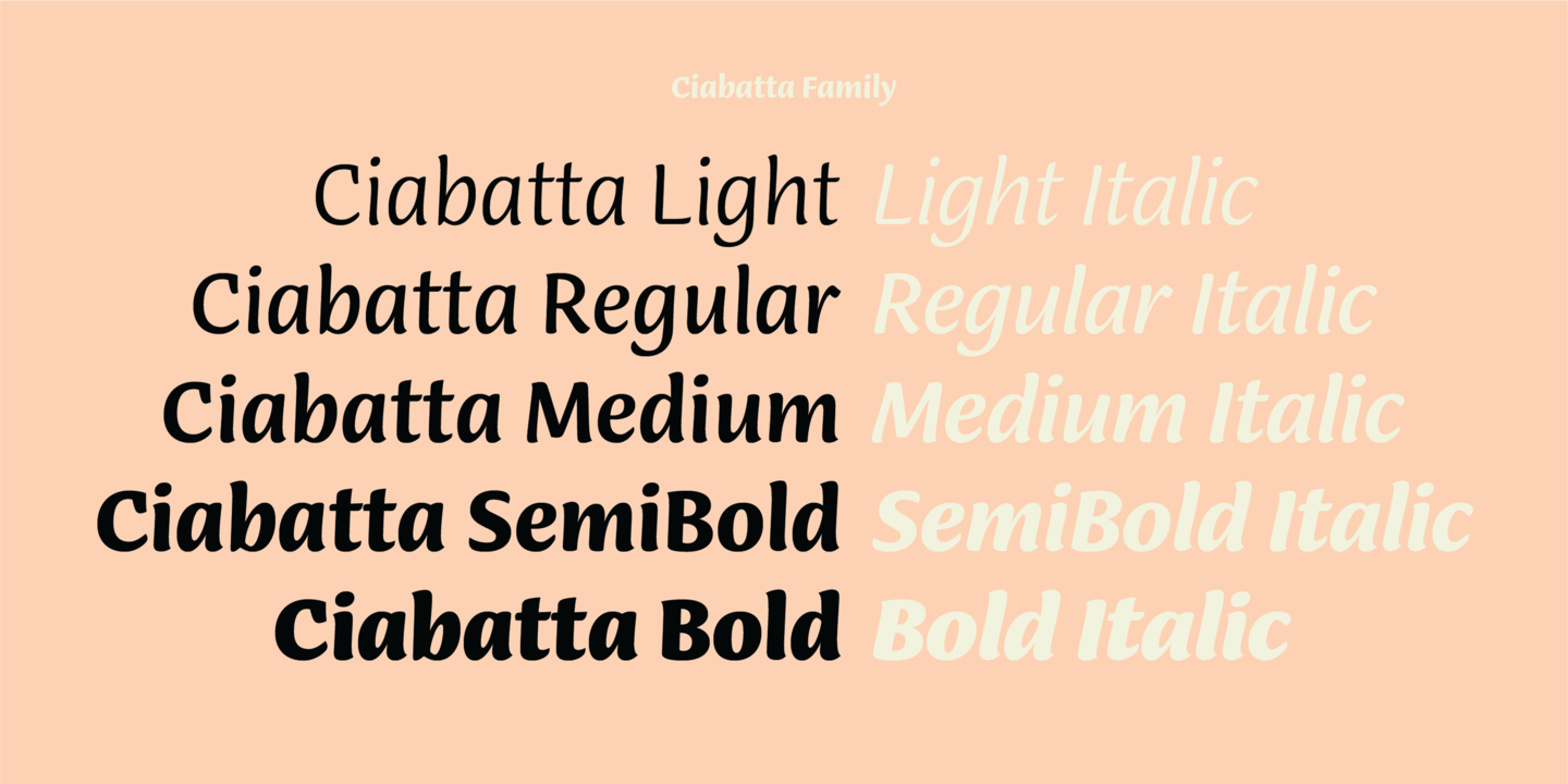 Example font Ciabatta #3