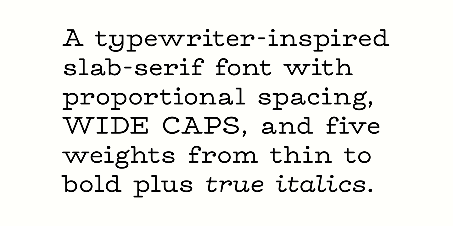 Example font Hellenic Typewriter #2