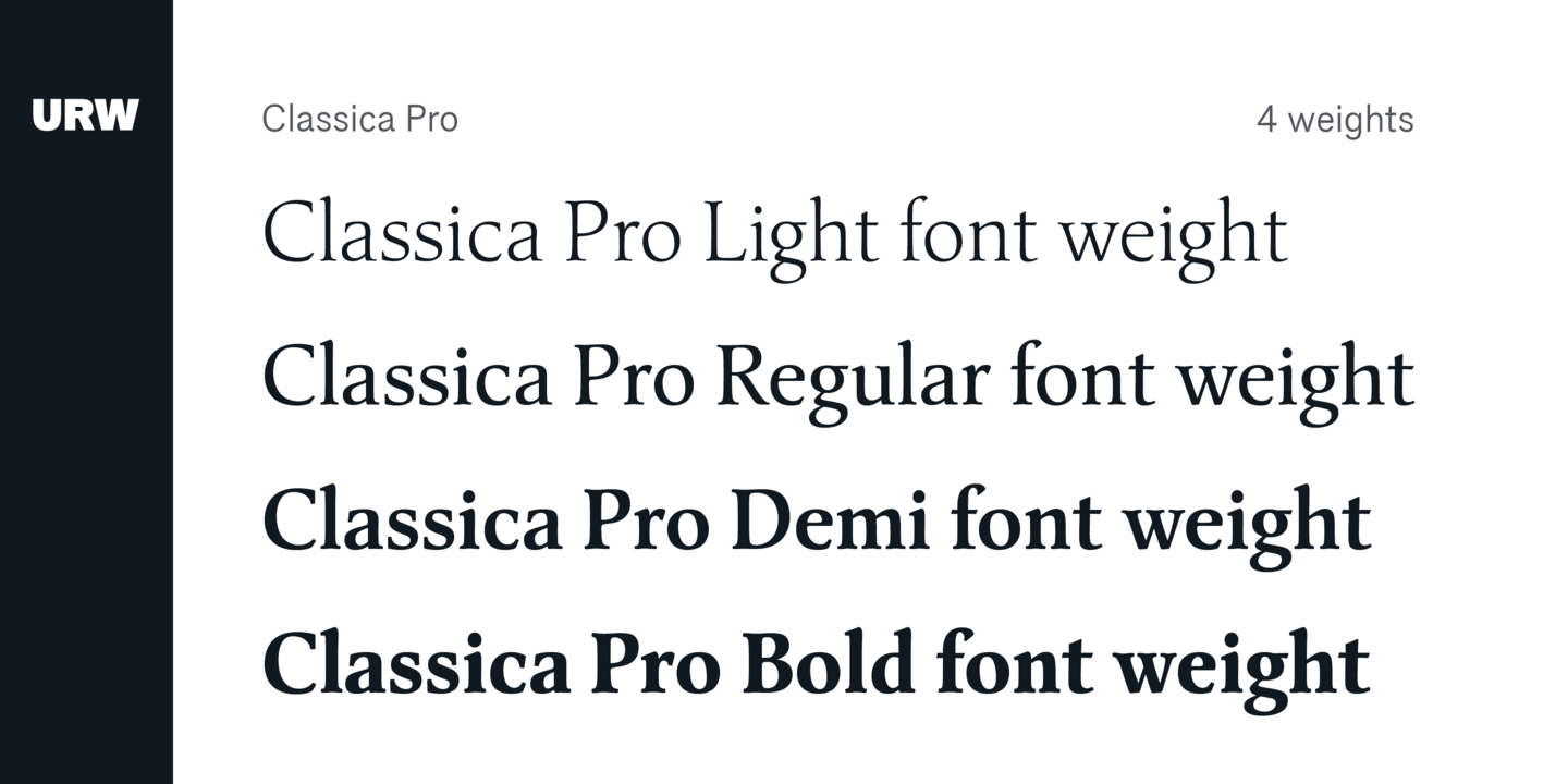 Example font Classica Pro #3
