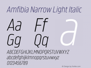 Example font Amfibia Narrow #2