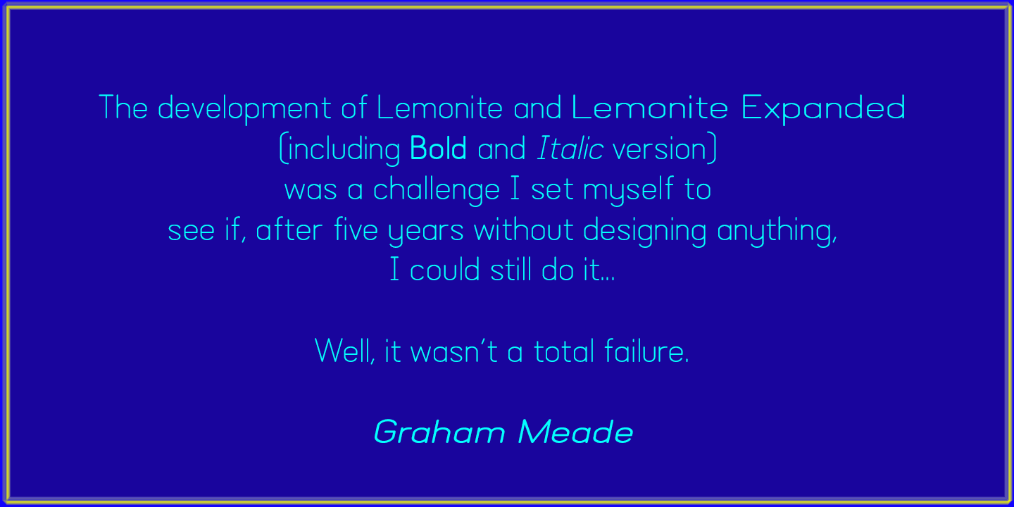 Example font Lemonite #2