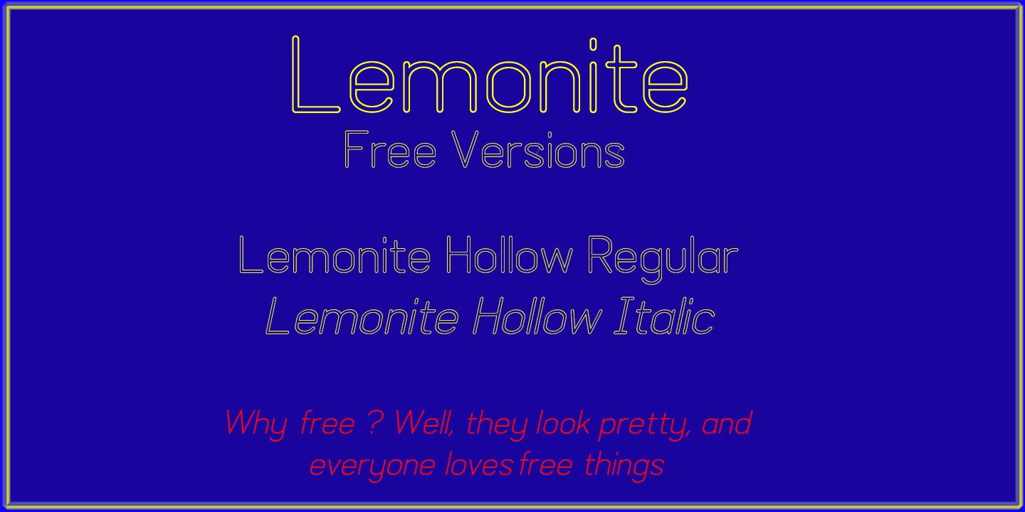 Example font Lemonite #3