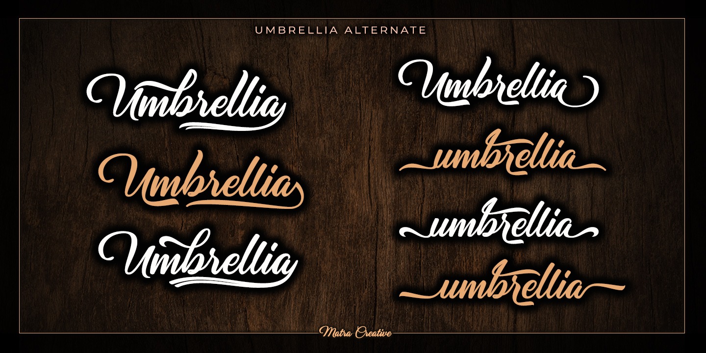 Example font Umbrellia #4