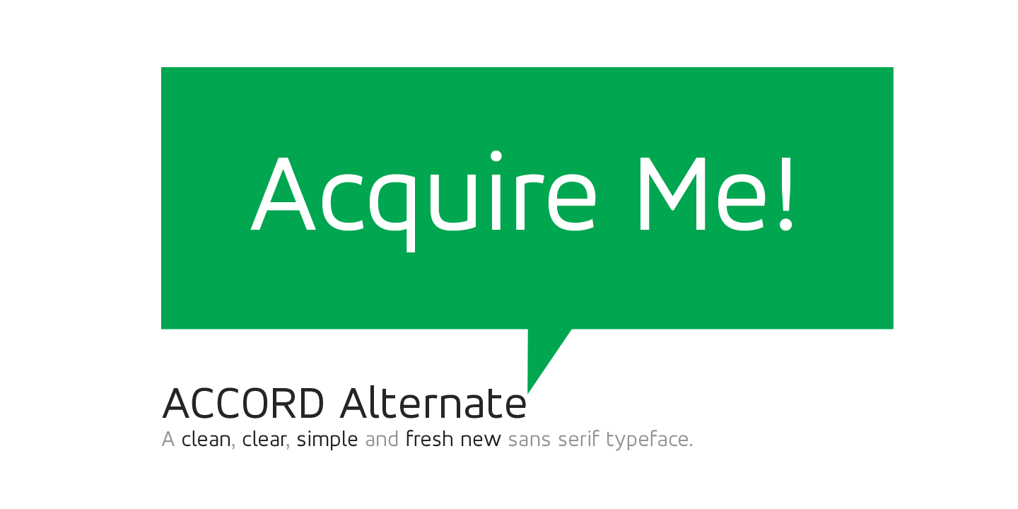 Example font Accord Alternate #3