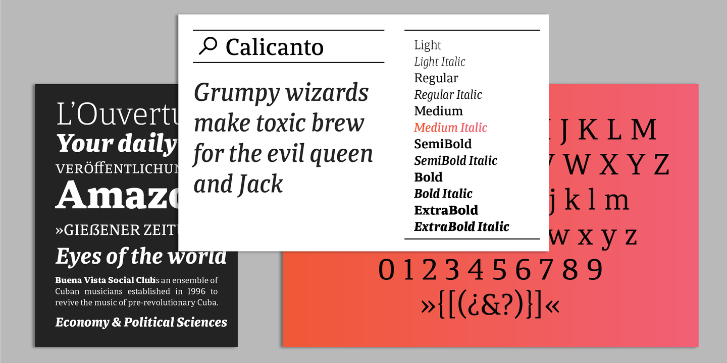 Example font Calicanto #2