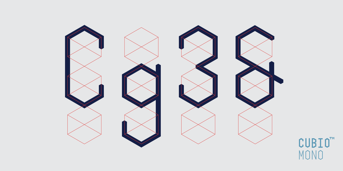 Example font Cubio Mono #4