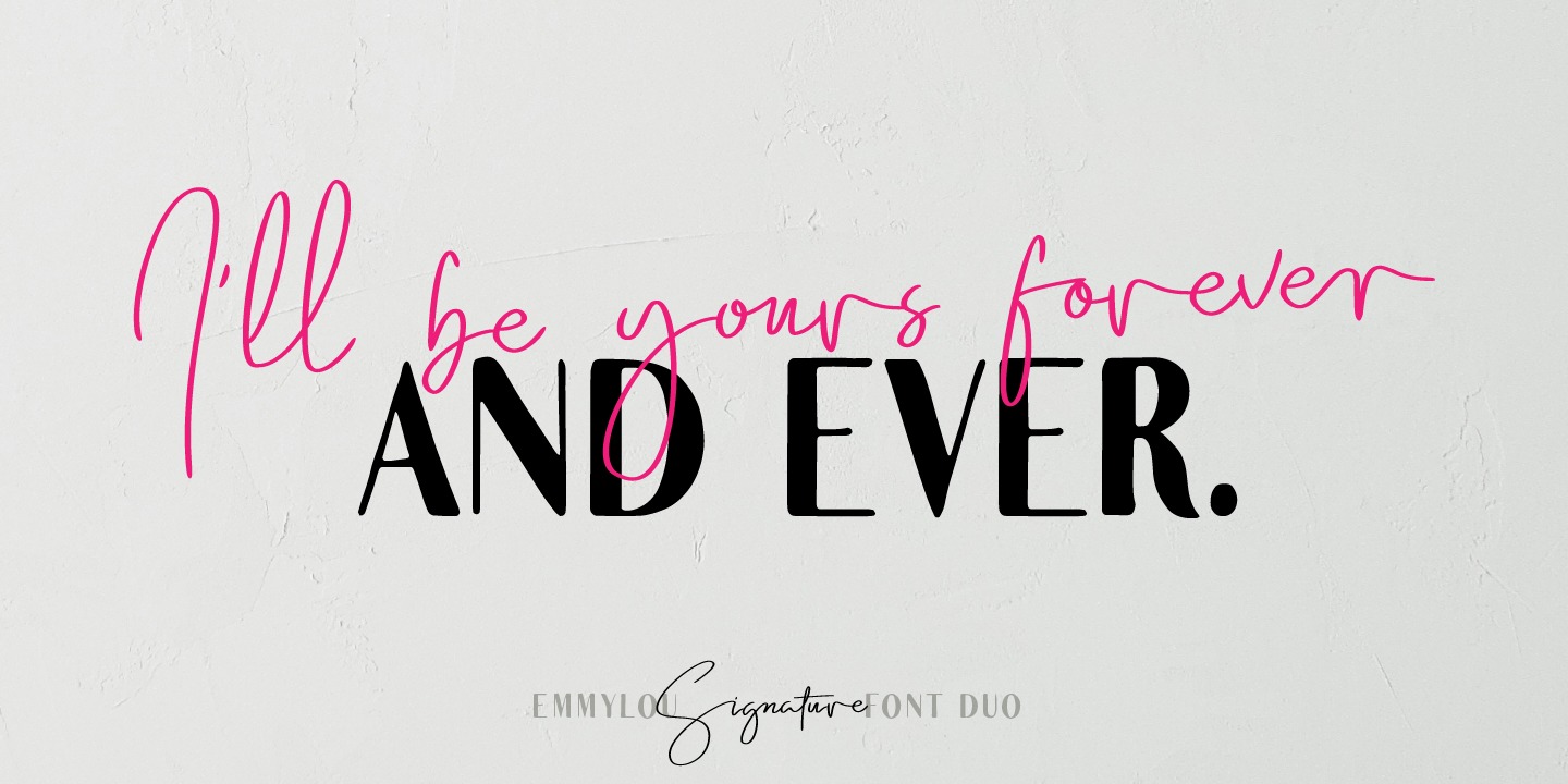 Example font Emmylou #3