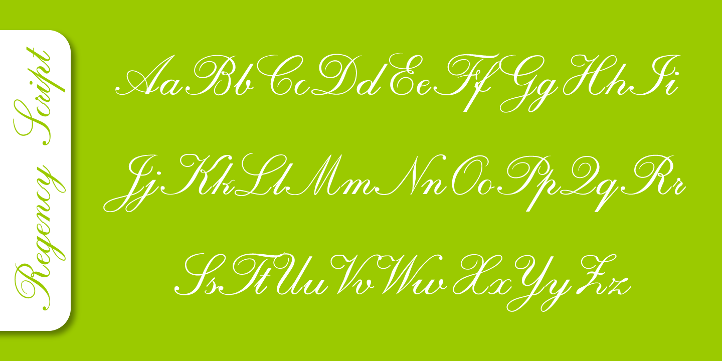 Example font Regency Script #4
