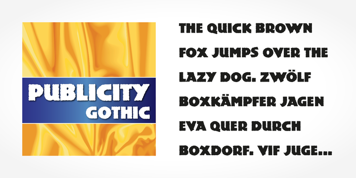 Example font Publicity Gothic #2