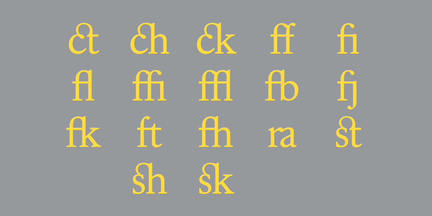 Example font Kings Caslon #3