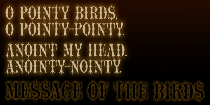 Example font Message of the Birds #3