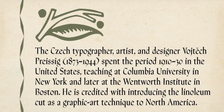 Example font P22 Preissig Calligraphic #3
