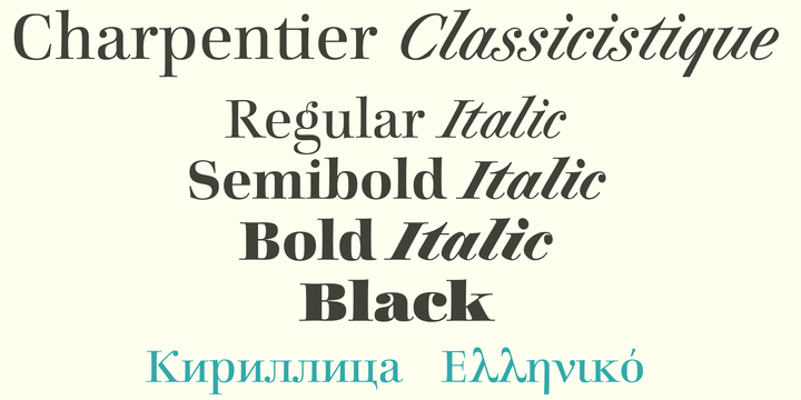 Example font Charpentier Classicistique Pro #4