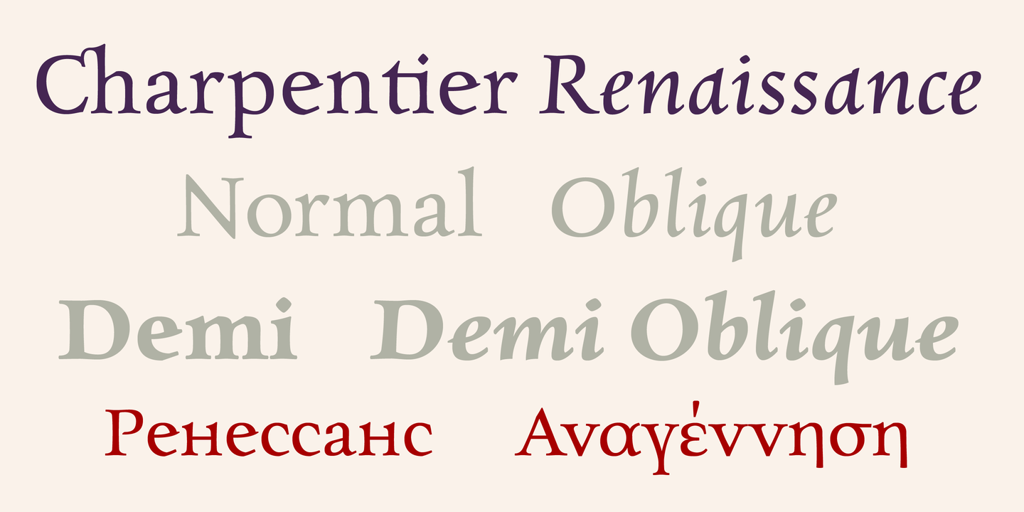 Example font Charpentier Renaissance Pro #4