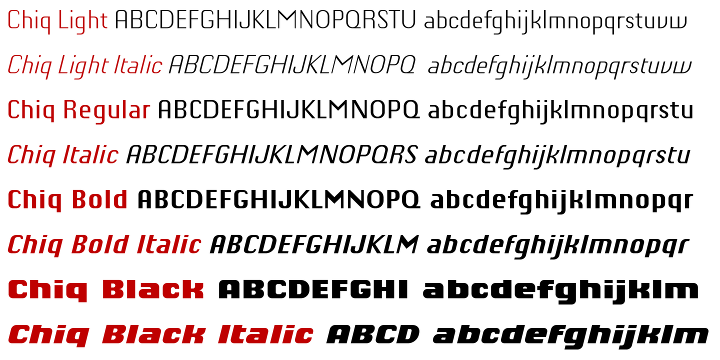 Example font Chiq Pro #2