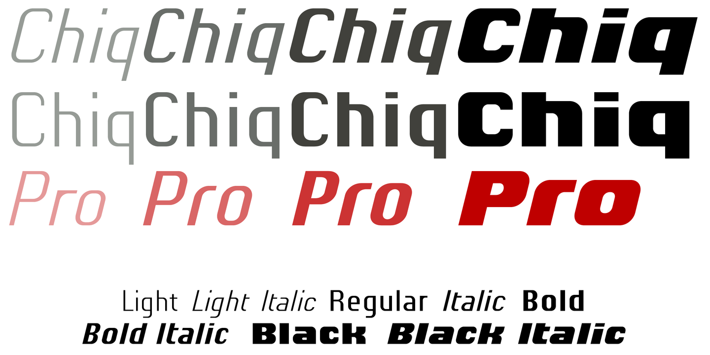 Example font Chiq Pro #4