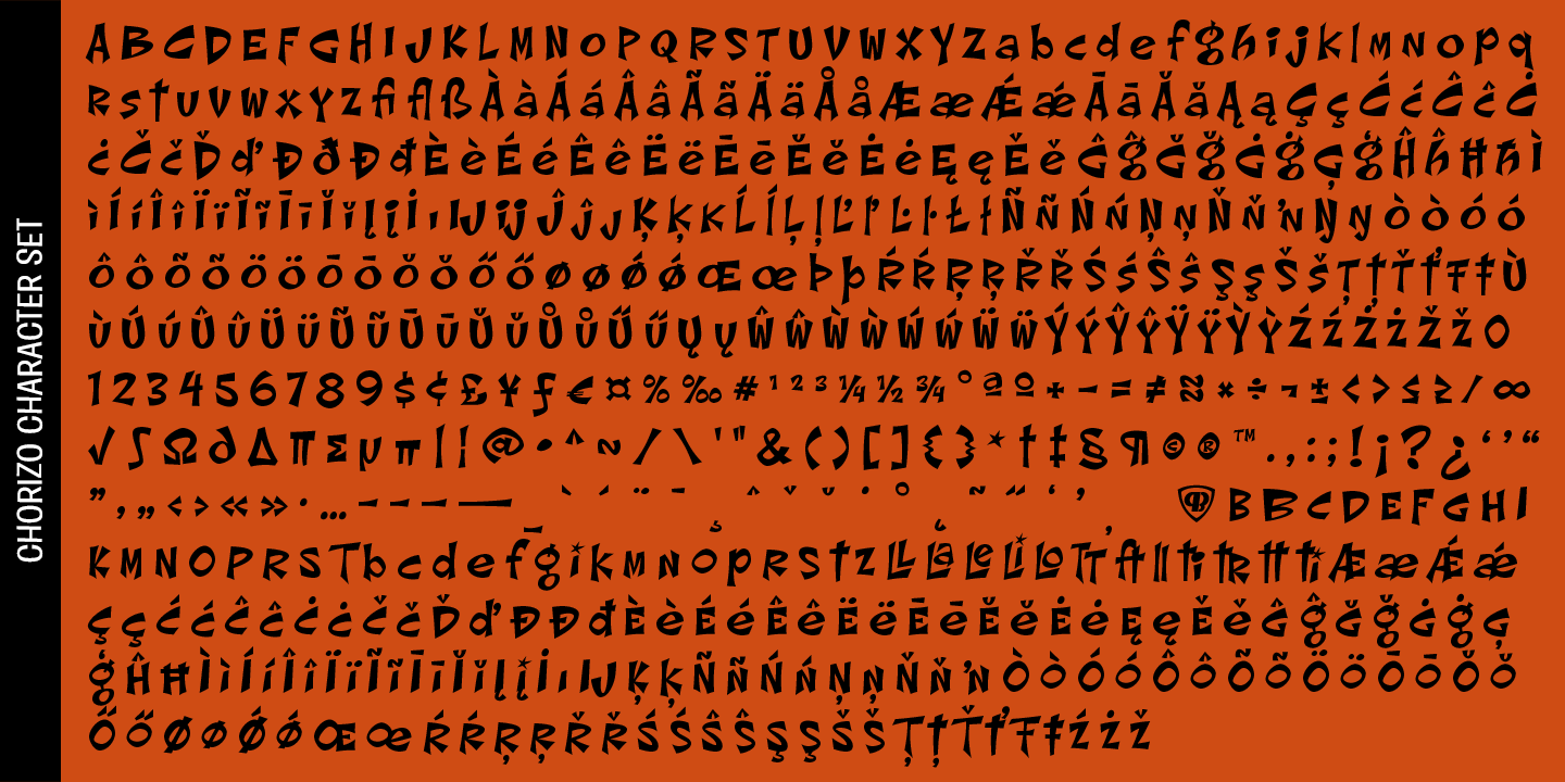 Example font Chorizo PB #4