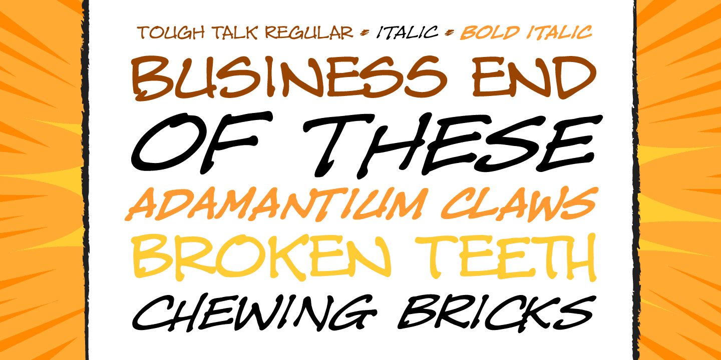Example font Tough Talk #3