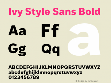 Example font Ivy Style Sans #2
